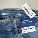 Old Navy  NWT 20 Blue Denim Distressed Mid-Rise Rockstar Super Skinny Ankle Jeans Photo 2