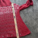 Free People  Red Fair Isle Cowl Neck Sweater Women’s M Wool Blend Winter Photo 8