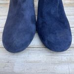 Cole Haan Saylor Grande Bootie Sz 9B Blue Suede Side Zipper Round Tow Block Heel Photo 3