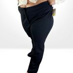 00s MAGASCHONI COLLECTION Vintage Black Straight Leg Dress Pants Size 14 Photo 2