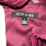 City Vibe Lace Purple Floral Formal Crop Top Mini Skirt Prom Set Size 7 Photo 9