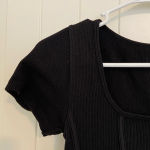 No Boundaries EUC |  Junior‎ girl’s square neck stretch ribbed crop top — medium Photo 1