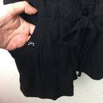 Rewind  Black Button-Up Shorts Romper Size L Photo 3