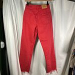 BDG Urban Outfitters Womens Jeans Red High Rise Straight Leg Raw Hem Size‎ 26 Photo 9