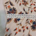 Avenue NB Cream Floral Print Lace Detail Bell Sleeve Dress Photo 11