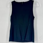 CAbi  Uptown Top Ponte Knit Back Zip Sleeveless Sheath Black Size 8 Photo 2