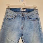 Evidnt  Light Wash Blue Fringe Hems Jeans Size 26 Photo 2