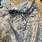RSQ  Dress Size Large Silky Floral Tie Back Light Blue Womens‎ Photo 7