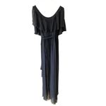 Free People  NWTs Fiona Midnight Blue Navy Wrap Maxi Dress size small Photo 6
