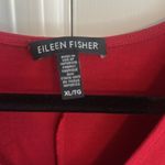 Eileen Fisher  Vibrant Red V-Neck Top XL Photo 2