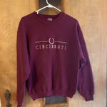 Vintage Maroon Cincinnati Crewneck Size Medium Red Photo 0