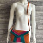 Orange and Pink Chevron Clutch with Geometric Design Photo 11