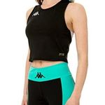 Kappa NEW S Small Open back Kombat System Athletic Tank Top Black/Green/White Photo 1