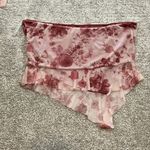 RSQ Tillys Floral Ruffle Tube Top Extra Large Blush Pink Rose Print 2xl Photo 3