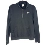 Nike Quarter Zip Sweatshirt Women's Size Medium Black Athleisure Active Cropped Photo 0