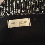 Vestique Size M Sequin Cami Top Tank Lace Black NYE Party Holiday New Years Eve Photo 2