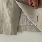 Comptoir Des Cotonniers Linen Blend Metallic Detail Khaki Pencil Skirt S Small Photo 4