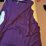 Stretchy tunic 24Seven xl scoop neck 3/4 sleeve with full ruffle swing bottom Purple Photo 1