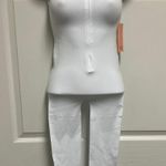 Kathy White Sleeveless Ribbed Jumpsuit Photo 1