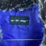 Activology Blue Fur Trim Zip Up Quilted Sleeveless Puffer Vest L Size L Photo 3