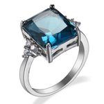 Blue Princess Ring, Size 8 Photo 0