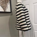 Talbots Blazer Womens Size 14 Ivory Blue Nautical Stripe Preppy Career Office Photo 2