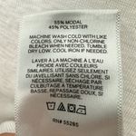 EXPRESS | XXS | Heathered White V-Neck Gathered Short Puff Sleeve T-Shirt Top Photo 6