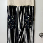 Jeffrey & Dara by Linda Hutley vintage black & white striped floral jumpsuit M/L Size M Photo 0
