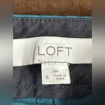 Loft  Teal Blue Straight Leg  Dress Pants Pockets Front & Back  Sz 4  61% Cotton Photo 6