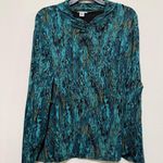Bechamel woman long sleeve top and skirt set plus size 3X turquoise gold black Photo 0