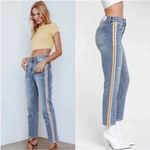Pistola  Monroe Straight Leg Cropped Cigarette Jeans Side Stripe 25 Medium Wash Photo 1