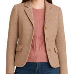 Loft Ann Taylor  Pink and Cream Tweed Wool Blend Blazer Jacket Size 2 Photo 0