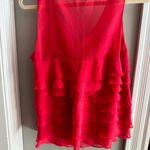EXPRESS women’s ladies ruffled tiered tank top camisole large fuchsia Photo 4