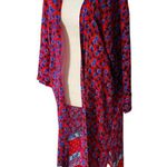 Loft Border Floral Duster Kimono Coverup Top Photo 3