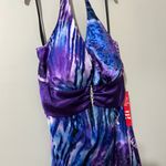 B. Smart Purple Multi- Color Animal Print Silk Size 24 Photo 5