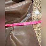 COMMENSE PU Leather Sleeveless Belted Midi Dress Color: Brown NWT Size Large Photo 5