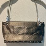 Tomboy Totes Quilted Metallic studded purse Oregon Ducks Cable wire handles Gray Photo 1