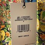 RE/DONE $295 NWT MULTI PINEAPPLE OVERSIZED CROPPED SHIRT SZ SMALL Photo 2