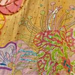 LeTarte embelished tropical swim cover cardigan top, cotton, pastel colors, S/M Size M Photo 10