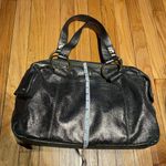 Hayden Harnett Brooklyn NY Vintage Metallic Leather Shiny Iridescence Holographic Cooper Satchel Hobo Medium Travel Tote Shoulder Messenger Photo 1