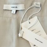 Vince  Wide Leg Linen Blend Cropped High Waist Pants Light Dove Size 22 NEW Photo 5