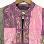 Chico's Vintage Womens Patchwork Embroidered Jacket Size M Boho Indie Artisanal Eclectic Photo 1