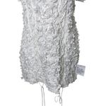 ASOS LUXE 3D floral corset mini dress with puff sleeves in white sz 6 Photo 4