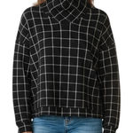Madewell Textured Black Grid Plaid L/S Pullover Turtleneck Top EUC XS Photo 0