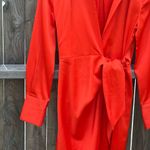 House Of Harlow 1960 X Revolve Vibrant orange Stain Wrap Dress Size XS Photo 6