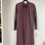 Free People  Beach Dusty Mauve Long Line Cardigan Sweater Duster XS Oversized Photo 2