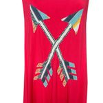 Judith March Dress Women’s Large Pink Trapeze Mini Length Double Arrows Swing Photo 5