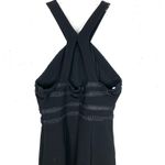 Foxiedox Womens Aviana High Low Ruffle Hem Halter Dress Black Braid Detail Small Photo 8