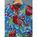 Carol Little Sport Hawaiian Floral Print Blouse Top Size M Medium Cruise‎ Wear Photo 2