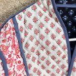 Reversible quilted women's jacket large jacket blue black pink white floral Photo 9